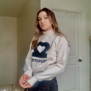 H&M White Amour Sweatshirt